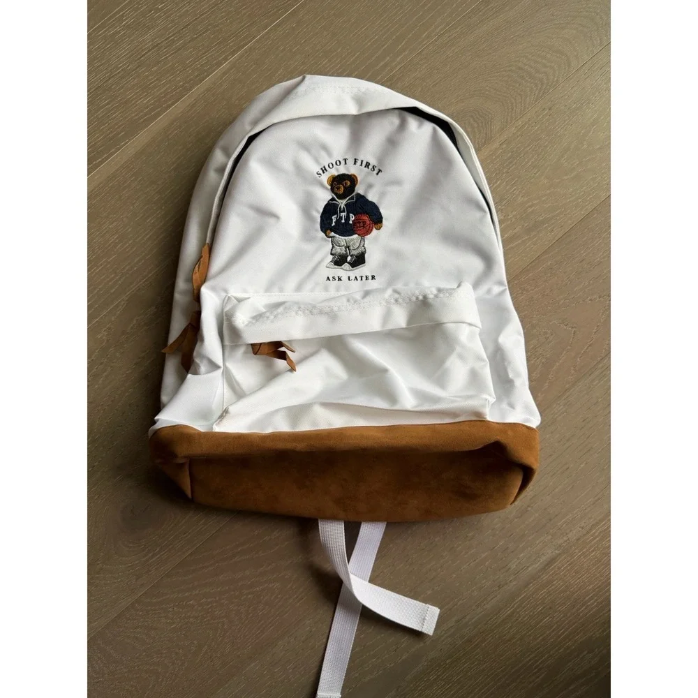 FTP Bear Backpack White F*ck The Population BRAND NEW ✅❤️ SHIPS ASAP Streetwear